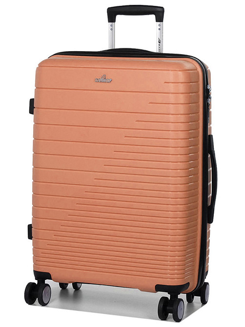 Чемодан полипропиленовый MADISSON 33703 средний 66 см золотисто-розовый Киев - изображение 1