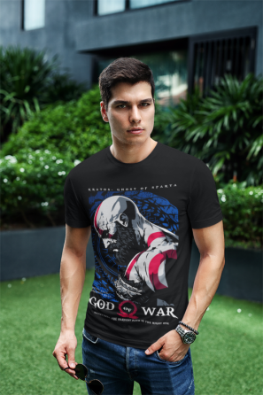 Футболка для мальчика аниме Год Вар Кратос Гхост оверсайз (рост от 165 до 180 ) Черний AnimeJ0582m Днепр