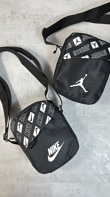 Барстека Nike, Чоловіча сумка через плече, Текстова барсетка на три відділення, Брендаова сумкаMasterSem Київ - фото 5