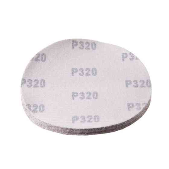 Круг наждаковий на липучці 125 мм, папір клас С, щільність 120 г/м², К320, 10 од. INTERTOOL BT-0532 Київ