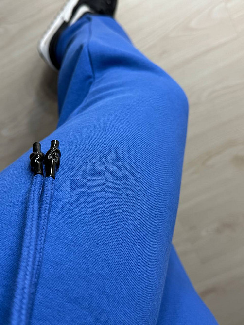 Штаны женские OLIVIA 2236 спортивные кюлоты укороченные на флисе синие, синий, L Киев - изображение 13