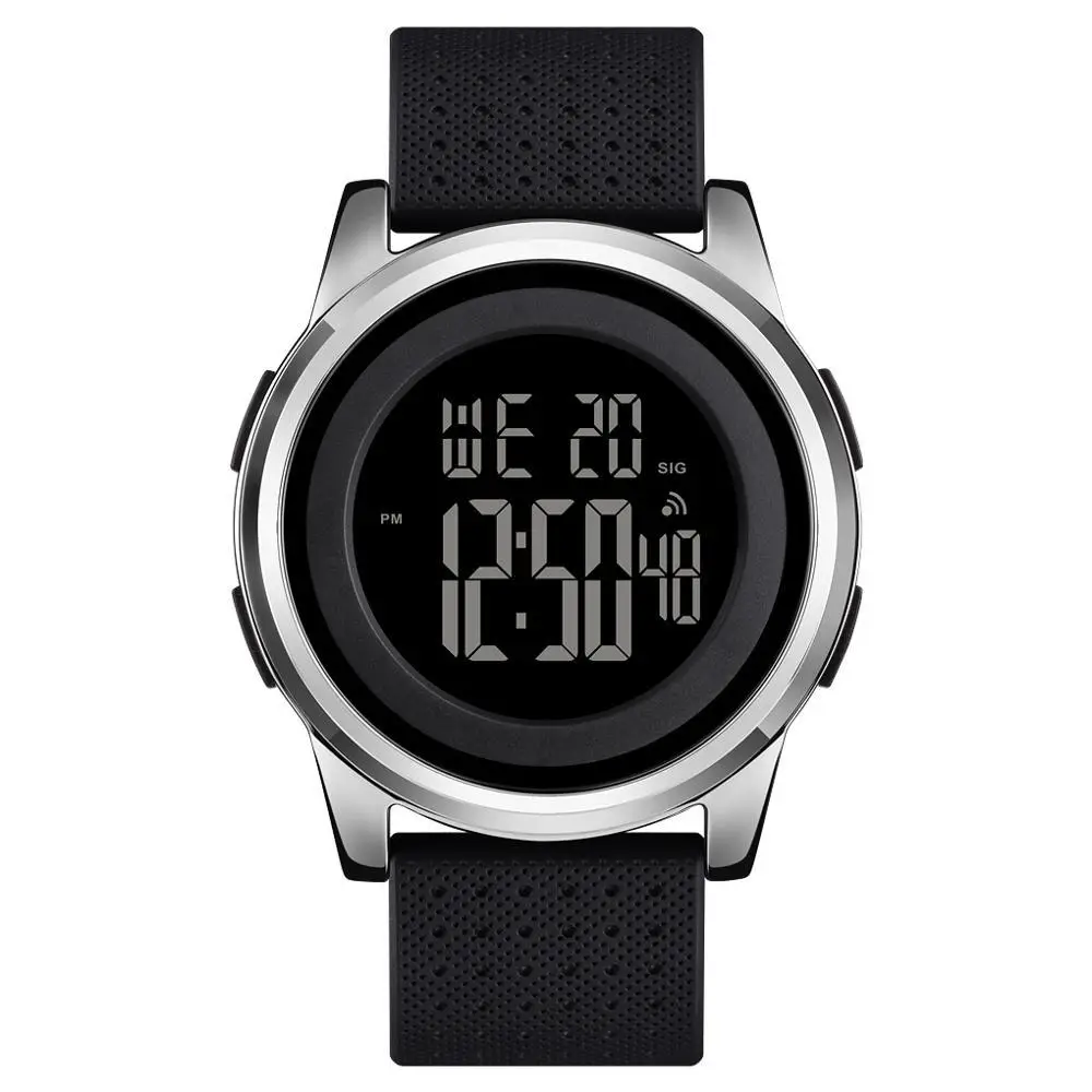 Чоловічий спортивний наручний годинник Skmei 1502 (Сріблястий) Вінниця - фото 1