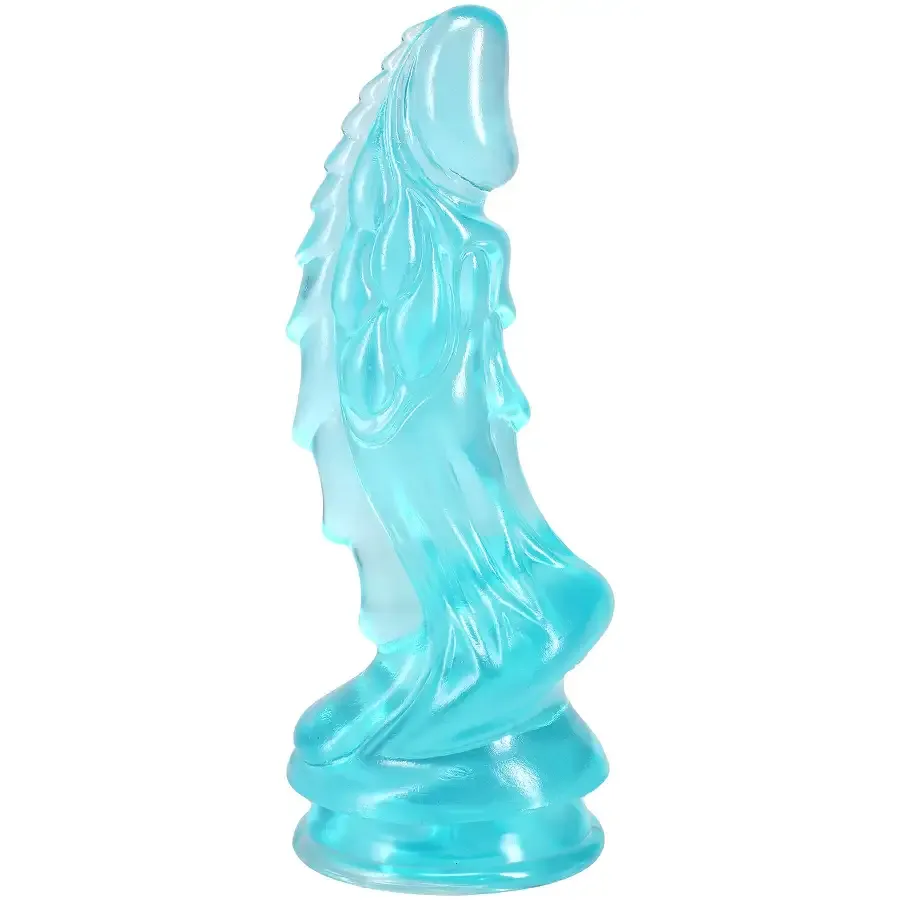 Фентезійний фалоімітатор Doc Johnson Crystal Jellies - Invader Dong 8.5 Inch - Teal Львів - фото 2