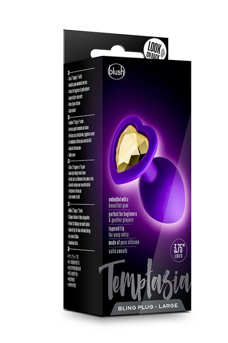 Анальная пробка TEMPTASIA BLING PLUG LARGE PURPLE Sex Aura Киев - изображение 2