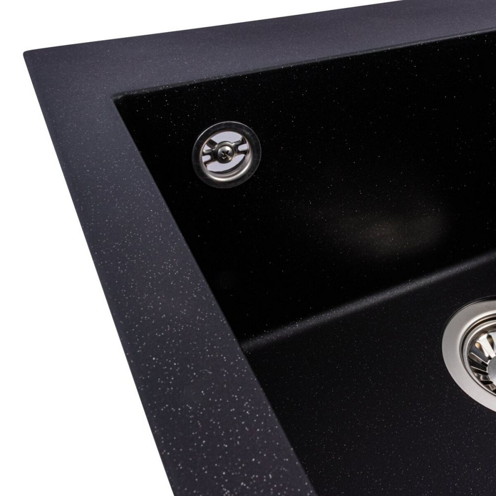 VALESO Гранітна мийка VALESO GALAX 5050 матова Чорний металік Київ - фото 5