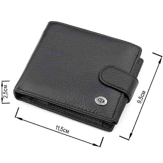 Мужской кошелек ST Leather 18334 (ST102) натуральная кожа Черный Киев