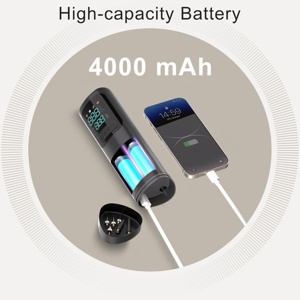 Уцінка Електричний насос для накачування м'ячів TONUNI A8 — 17 PSI, акумулятор 4000 мАг, LCD-дисплей, USB Type-C Київ - фото 7