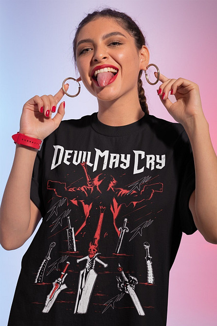 Футболка чоловіча з аніме принтом Віргіл Девіл Дмк Преміум оверсайз (S/M/L) Чорний AnimeJ0457 Дніпро - фото 2