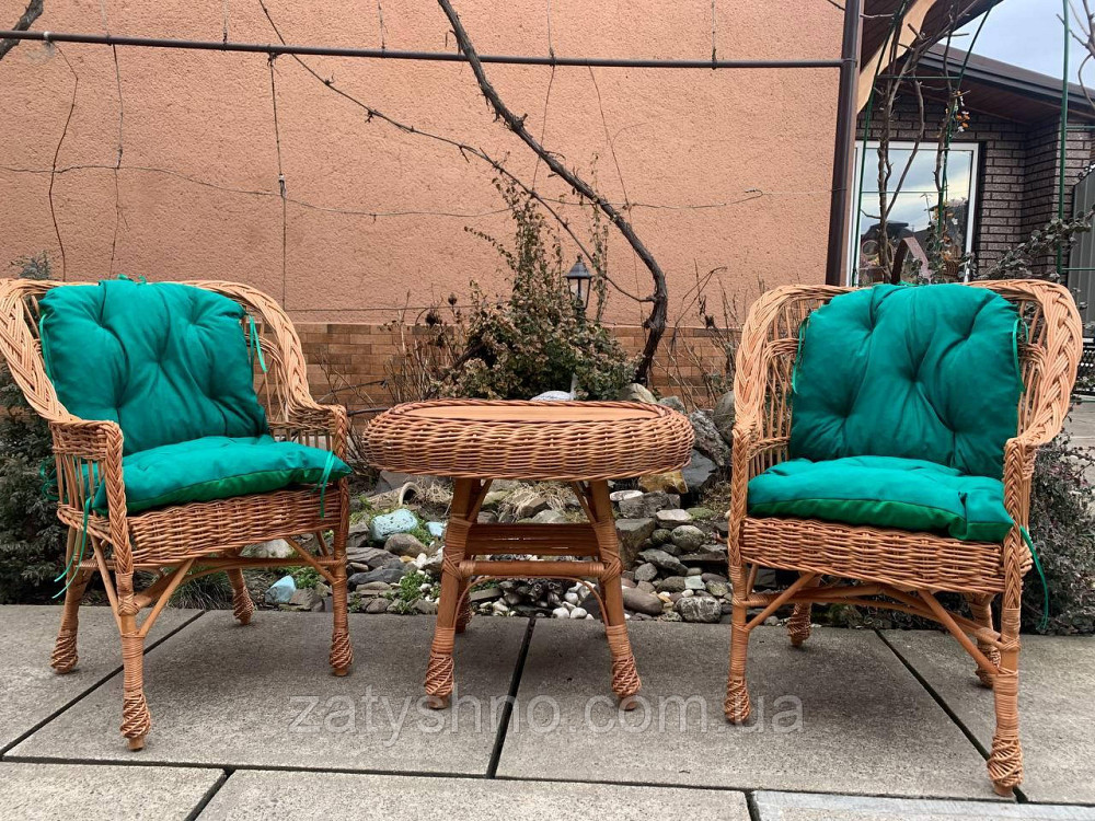 Мебель плетеная из лозы с журнальным столом и накидками на кресла Киев - изображение 3