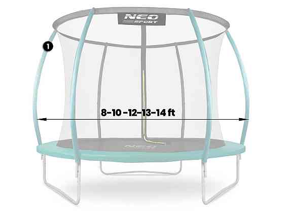 Запасна планка типу C для батута 8-14 футів Neo-Sport зелена Київ