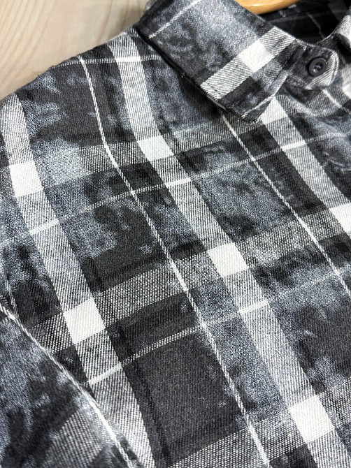 Сорочка жіноча YZY 7765 в клітинку оверсайз широка варена, чорний, one size Київ - фото 12