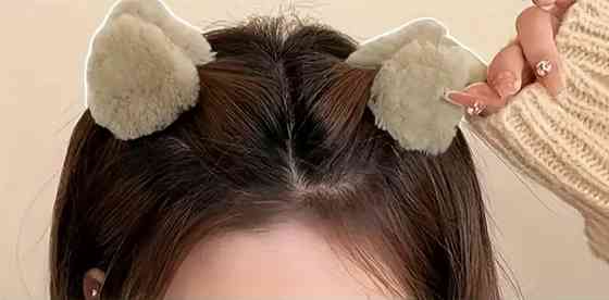 Шпилька крабік із хутра 