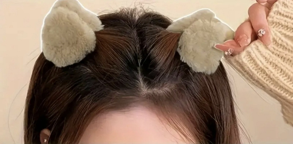 Шпилька крабік із хутра 