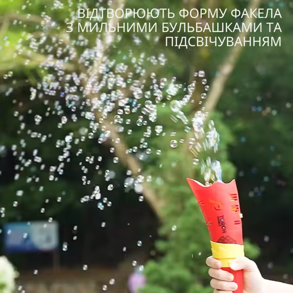 Генератор мильних бульбашок, акумуляторний пістолет для мильних бульбашок для дітей з підсвічуванням синій Кам'янець-Подільський - фото 2