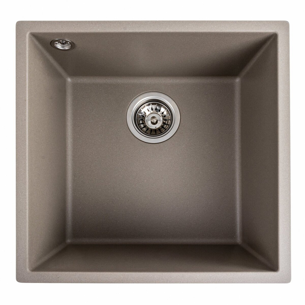 PLATINUM Гранітна мийка для кухні Platinum 4040 RUBA матовий титан Київ - фото 1