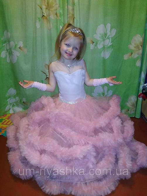 Пышное платье Облачко ПУДРОВОЕ на 4-5, 6-7, 8-9 лет Кривой Рог - изображение 2