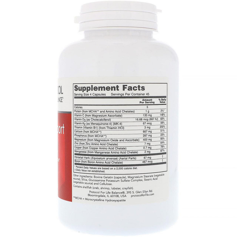 Підтримка кісток Protocol for Life Balance Bone Support Formula, 180 капсул Київ - фото 2