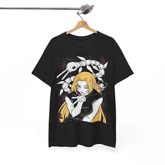 Футболка з аніме принтом Магічна битва оверсайз (S/M/L) Чорний AnimeJ0307 Дніпро