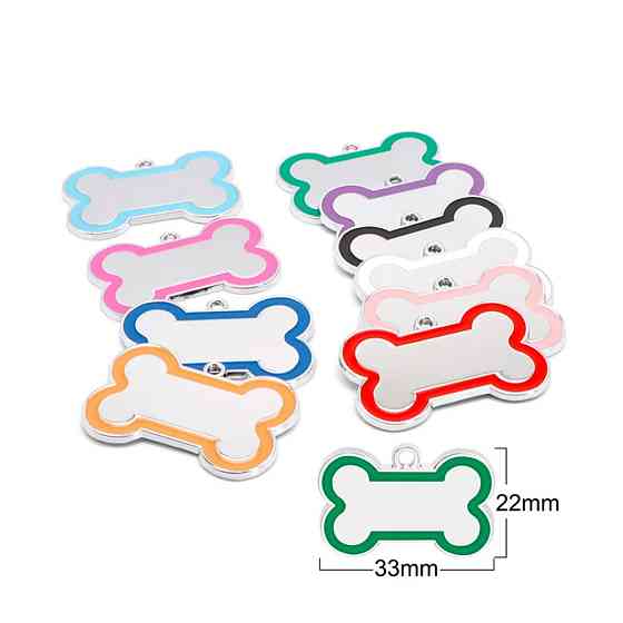 Адресник для собаки Bone 33x22мм Рожевий Київ