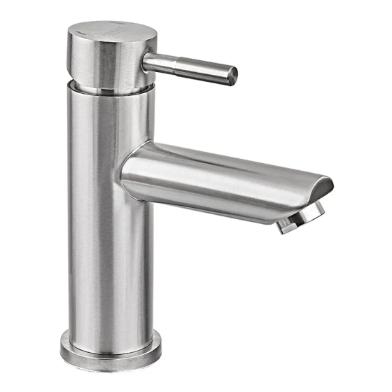 Смеситель для умывальника Armata SUS-001-A(N) с коротким изливом из нержавеющей стали без подвода (CH6) Харьков