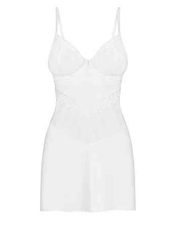 Пеньюар Obsessive Alissium chemise & thong, M/L, кружевной лиф, стринги в комплекте Sex Aura Киев