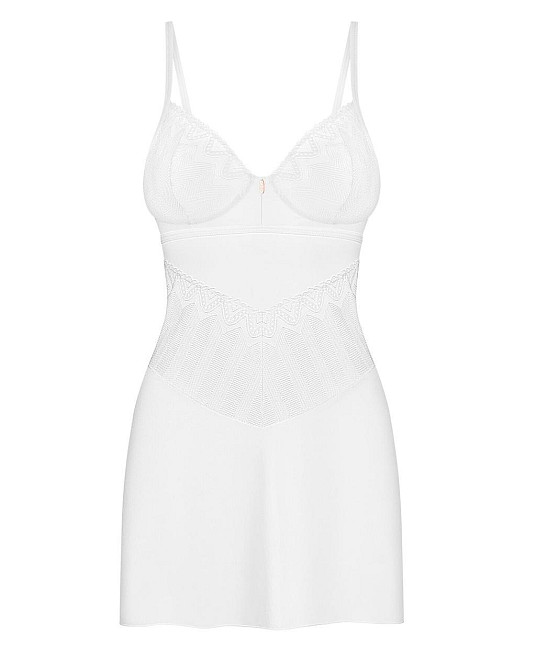 Пеньюар Obsessive Alissium chemise & thong, M/L, кружевной лиф, стринги в комплекте Sex Aura Киев - изображение 4