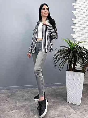 Сорочка з довгими рукавами у смужку "Sail" оптом | Норма | Розпродаж моделі Київ