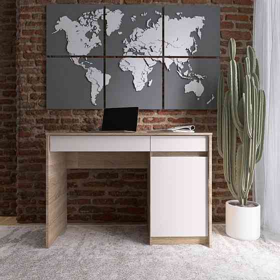 Письмовий стіл із 2 шухлядами та закритою секцією Еверест Сіті-1100 110,1х50,1х76,6 см Дуб сонома/Білий (DTM-071104) Львів