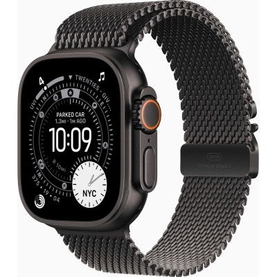 Смарт-часы Apple Watch Ultra 3 GPS + Cellular 49mm Black Titanium Case with Black Titanium Milanese Loop - Medium (MF1Q4QP/A) Винница - изображение 1