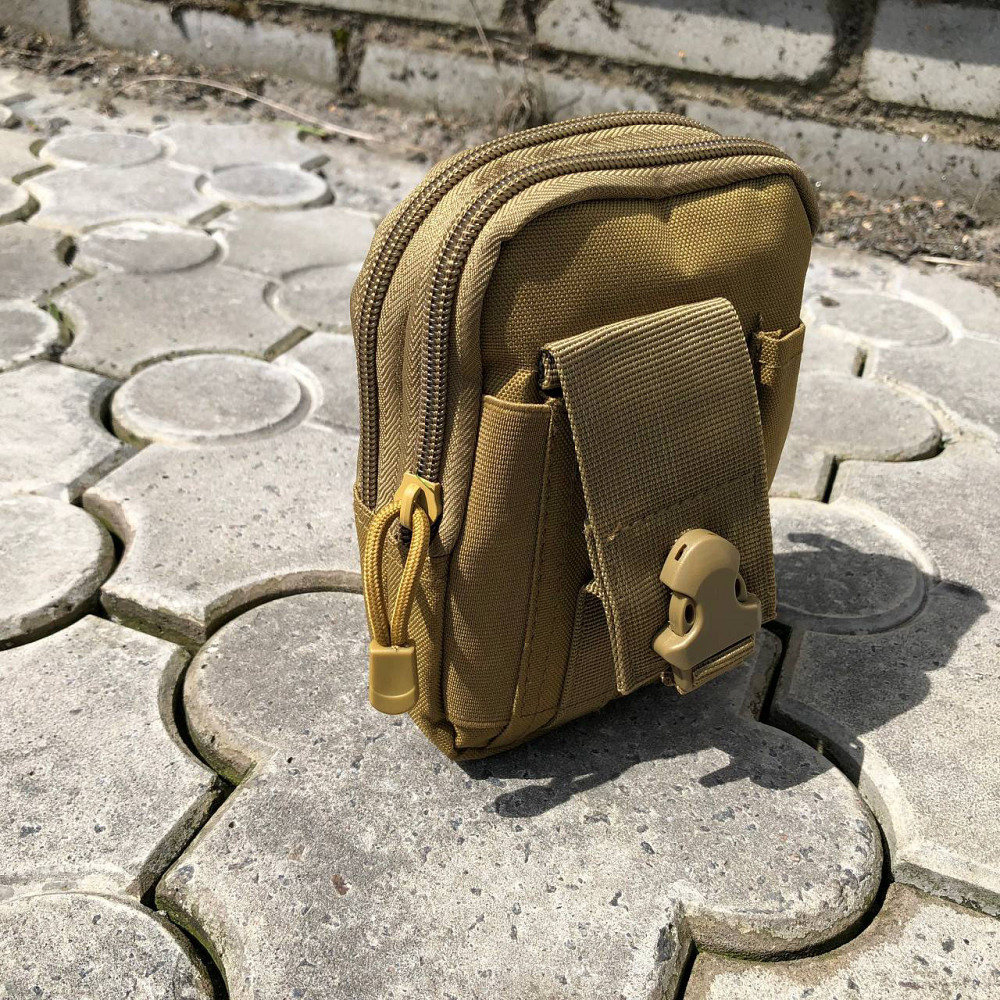 Тактична сумка - сумка для телефону, система MOLLE органайзер тактичний з кордури. Колір: койот SK-38 Львів - фото 8