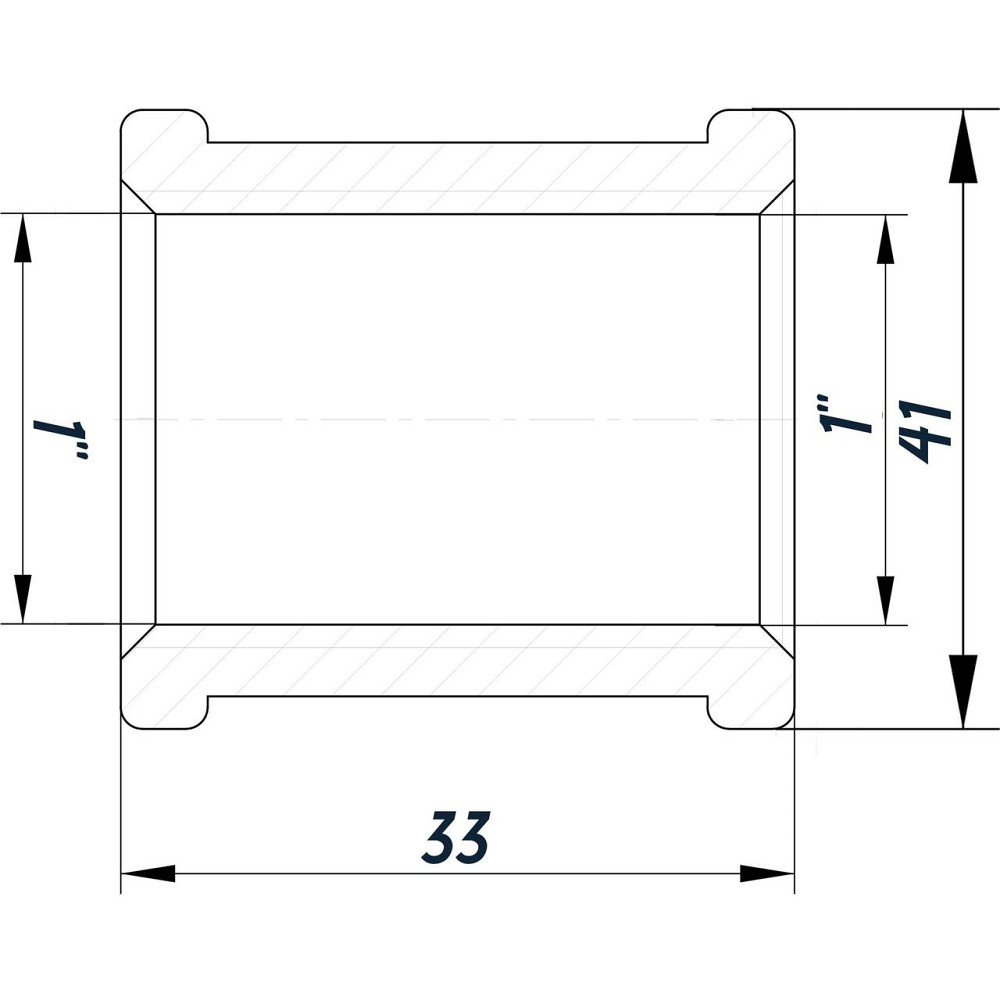 Муфта 1″ВВ нікельована восьмигранна NM551O OPTIMUM (000030779) Київ - фото 3