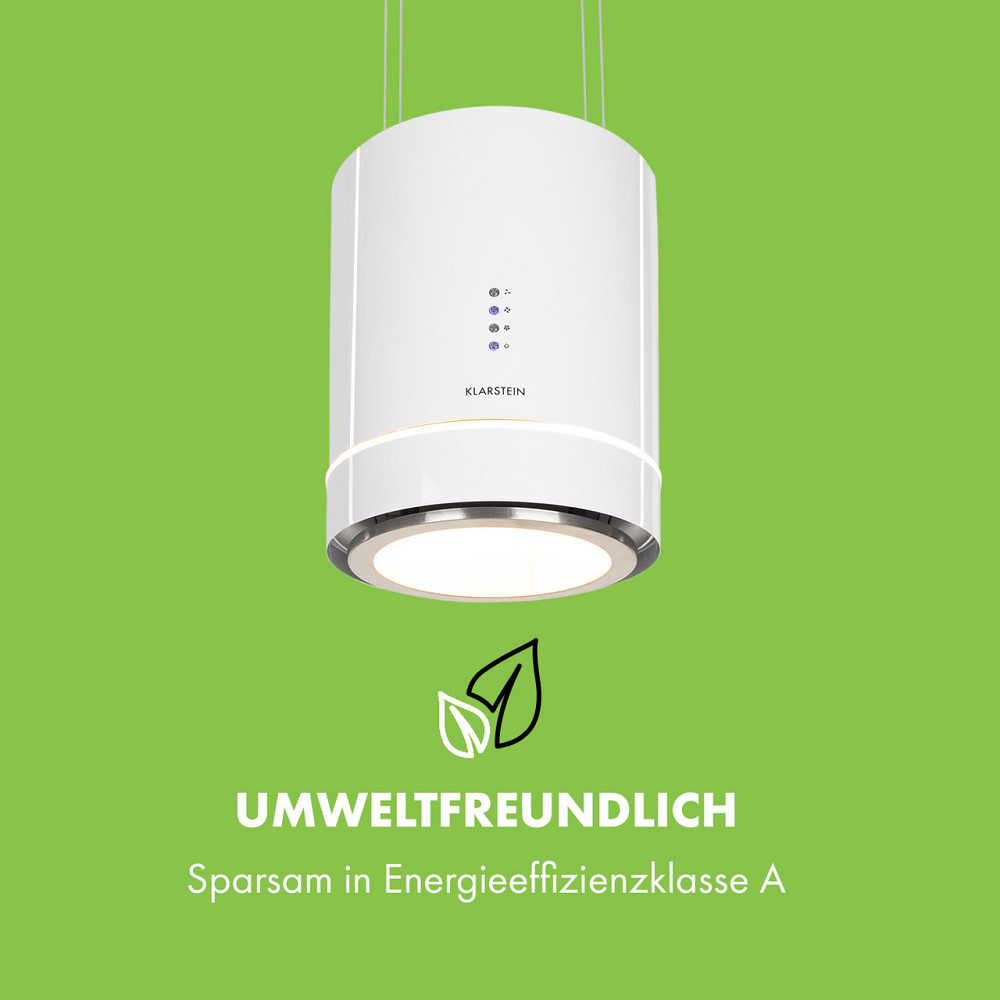 Островная вытяжка Tron Ambience Ø38см рециркуляция 540м³/ч LED белый белый (Германия, читать описание) Ровно - изображение 6