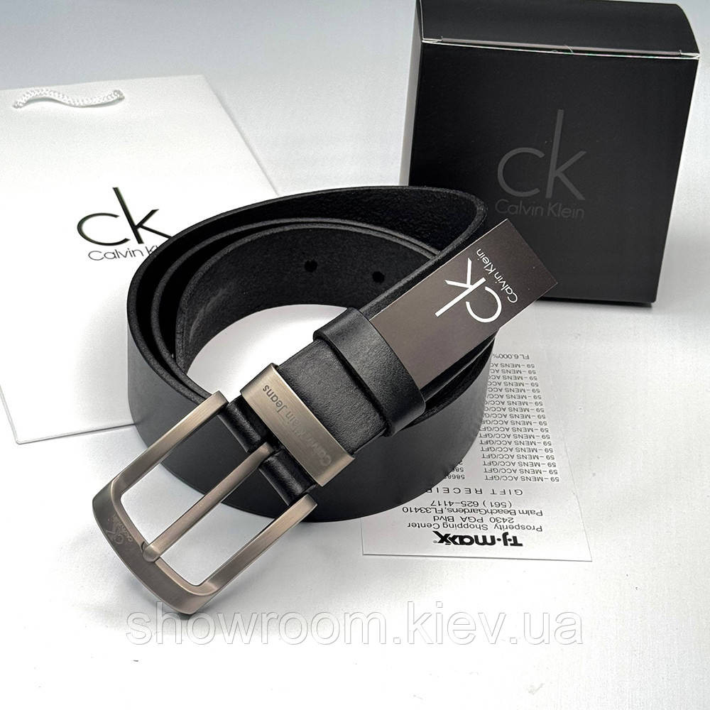 Мужской брендовый ремень из итальянской натуральной кожи Ск (402) Киев - изображение 3