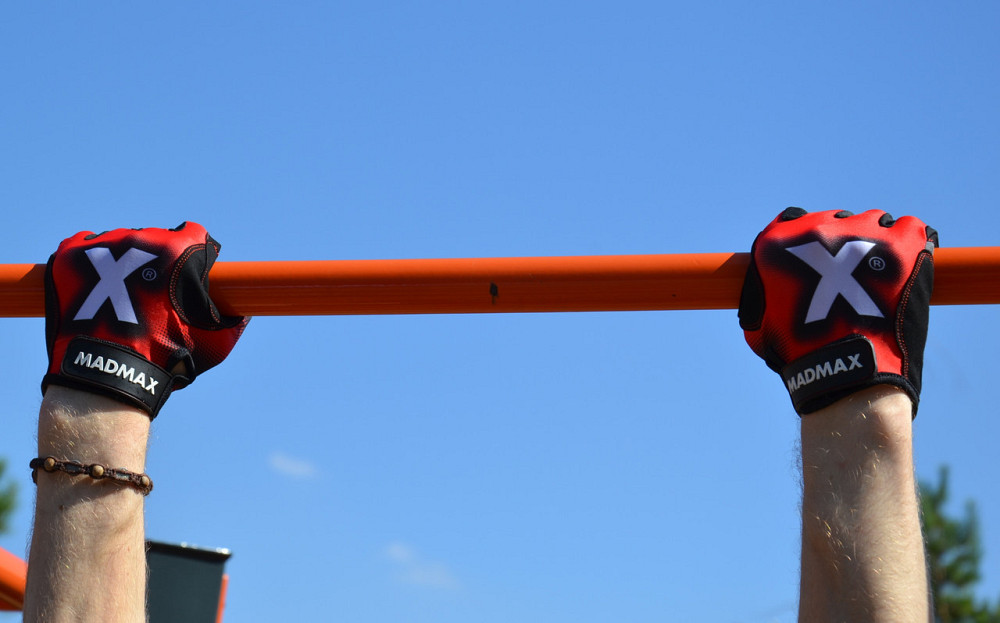 Рукавички для фітнесу MadMax MXG-101 X Gloves Black/Grey/Red S Кам'янське - фото 10