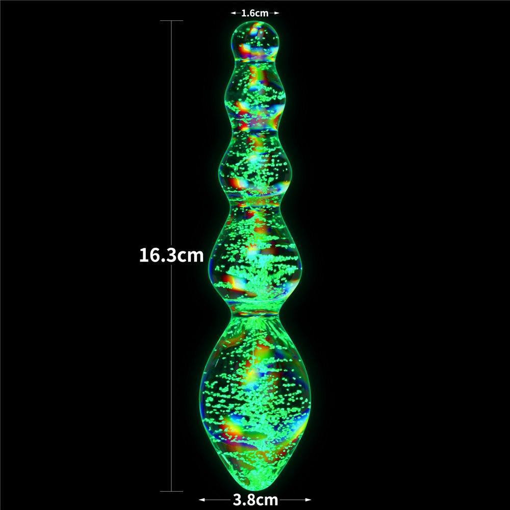 Стеклянный фаллоимитатор DILDO GLOW-IN-THE-DARK TWILIGHT GLEAM GLASS Sex Aura Киев - изображение 7