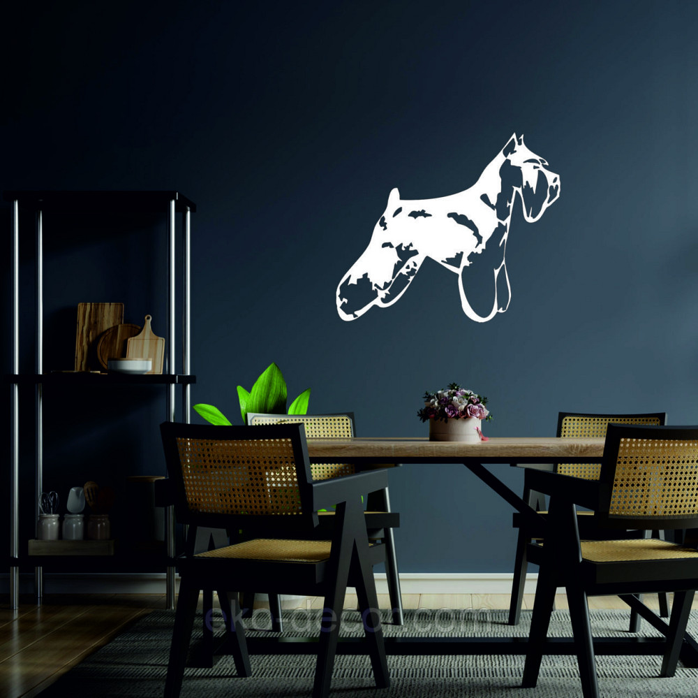 Декоративне настінне Панно «Шнауцер», Декор на стіну 90*82 см, Білий Київ - фото 6