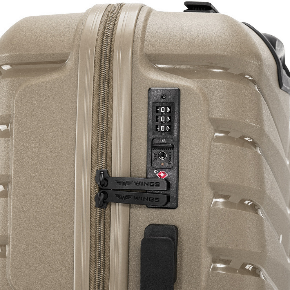Чемодан полипропиленовый WINGS PHX01 большой 75 см шампань Киев - изображение 5