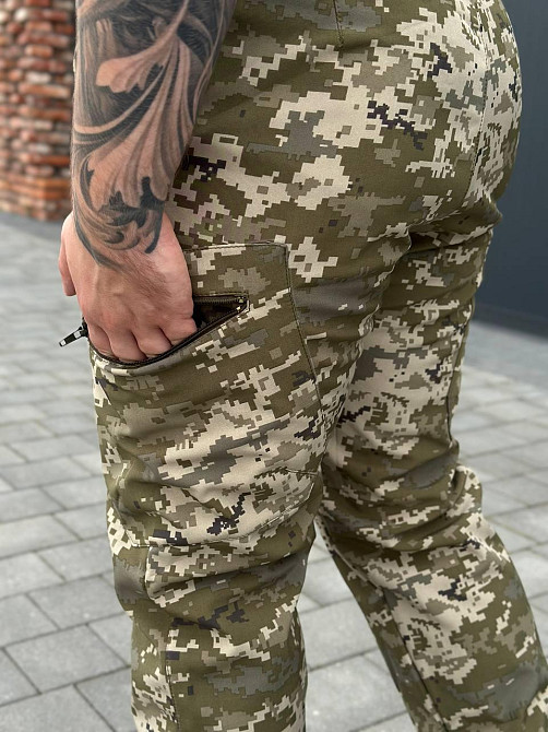 Демісезонний чоловічий армійський костюм soft shell, військова форма ЗСУ піксель, штурмовий бойовий комплект Львів - фото 10