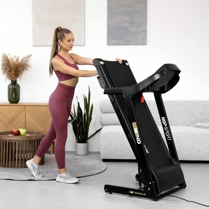 Бігова доріжка Hop-Sport HS-1000LB Wind сірий Київ - фото 7