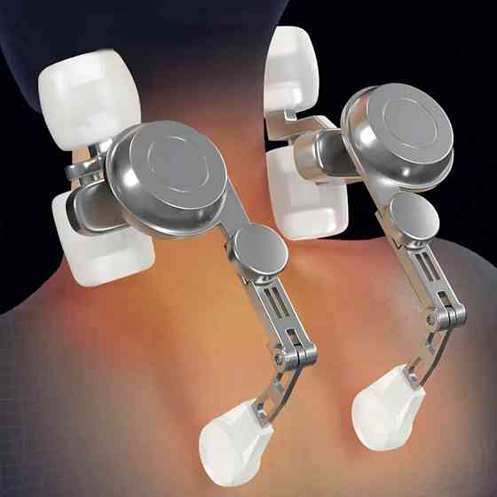 Ударный массажер для шеи с подогревом, от USB, XL-653 / Электрический массажер для спины / Электромассажер Киев