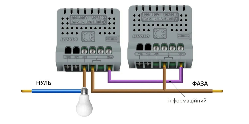 LIVOLO Розумний сенсорний прохідний/перехресний вимикач 1 сенсор 1 розетка USB 1 розетка універ Коломия - фото 2