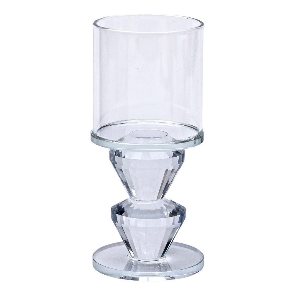 Декоративний скляний підсвічник на ніжці 6×13.3 см Київ - фото 2