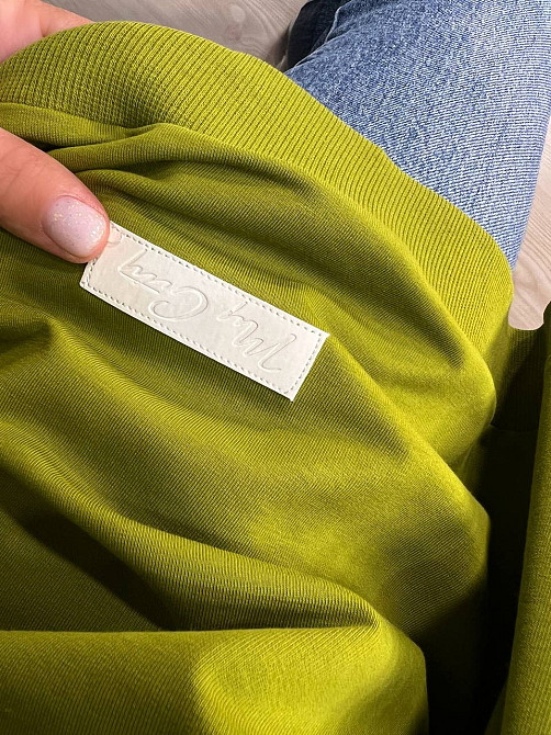 Свитшот женский MY CITY 3044 широкий оверсайз супер свободного кроя большие размеры, зеленый, one size Киев - изображение 4