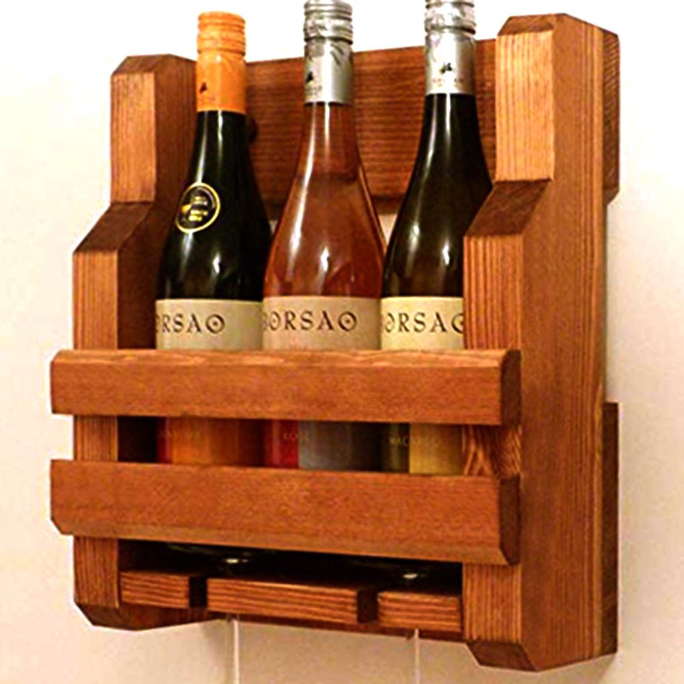 Настінна винна полиця "Каноя" охра Миколаїв - фото 1