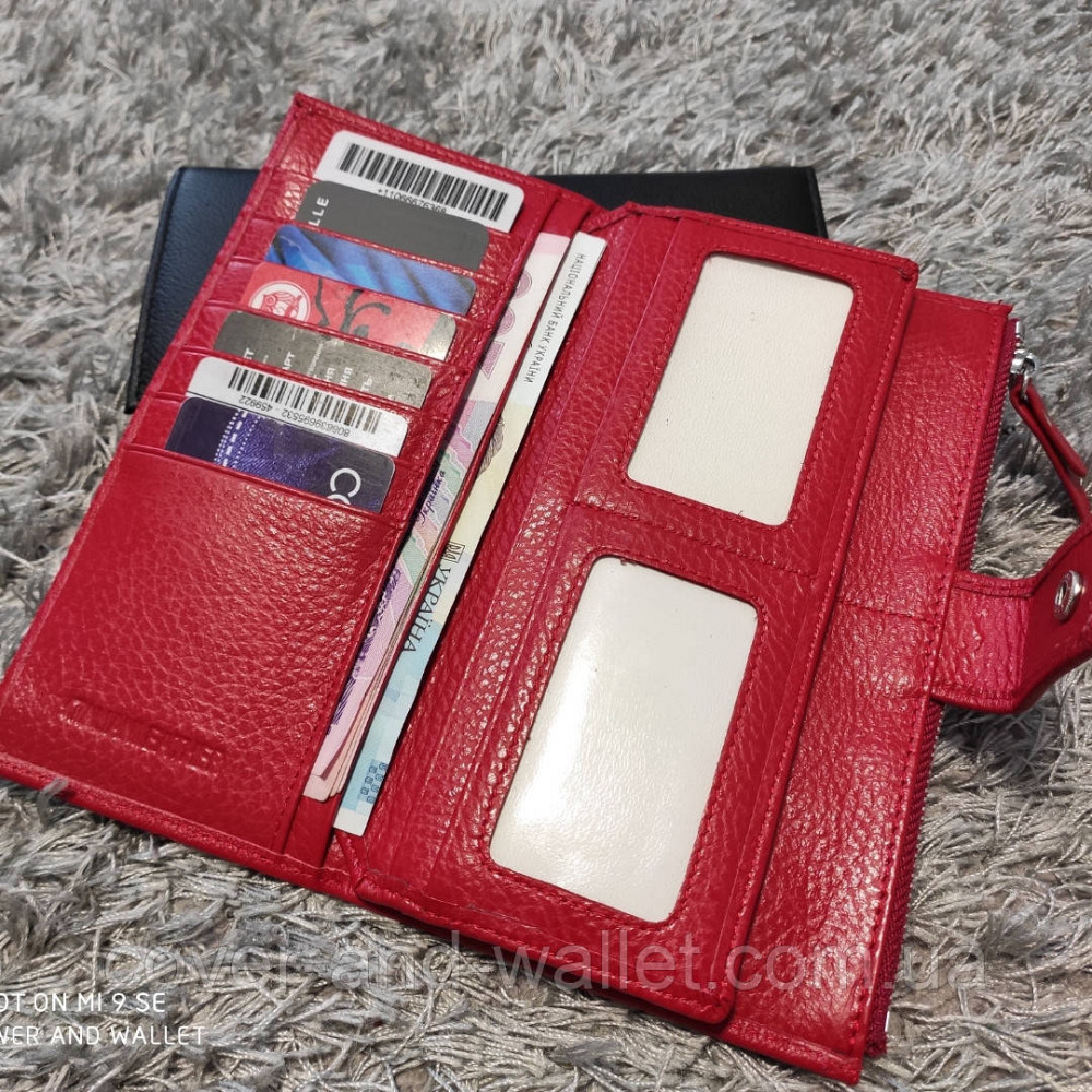 Стильний жіночий гаманець клатч на багато карток червоного кольору ST 1432 Київ - фото 5