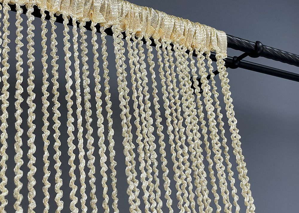 Штори-нитки спіраль з люрексом Молочний 300х300см 1 шт (61-059) Київ - фото 8