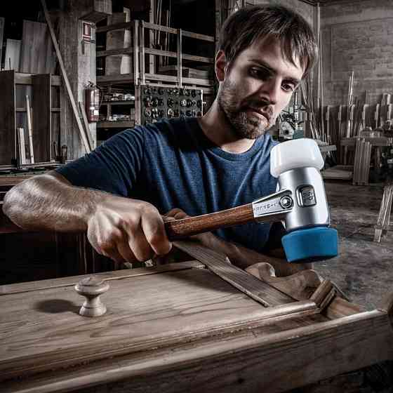 Молоток HALDER Simplex 3117 насадки із синього поліуретану, білого нейлону Одеса