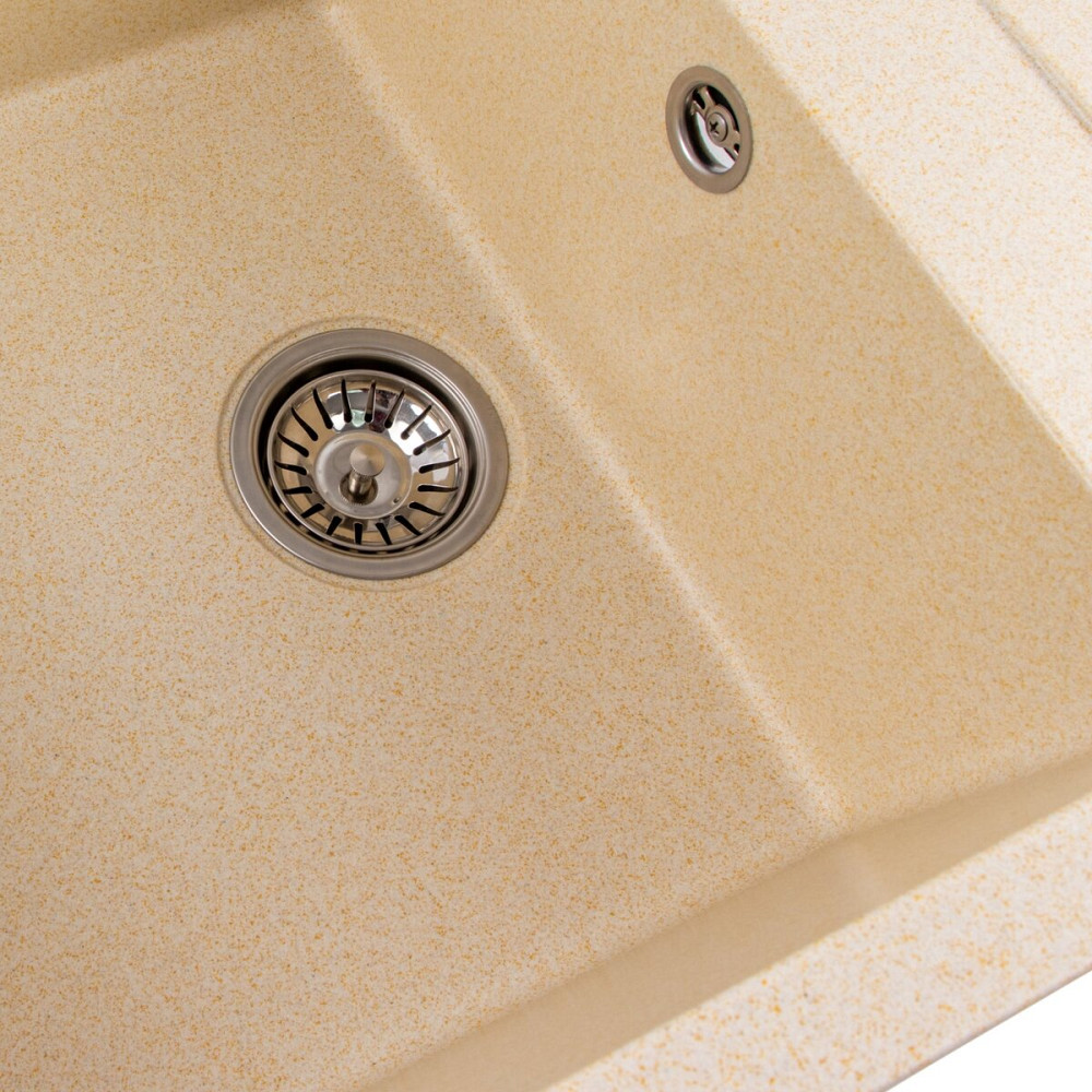 PLATINUM Гранітна мийка для кухні Platinum 7950 Selena матова Пісок Київ - фото 6