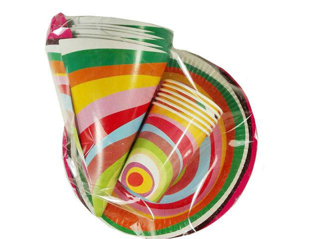 Комплект одноразовой бумажной посуды №23 "Веселая2!" Харків - фото 1