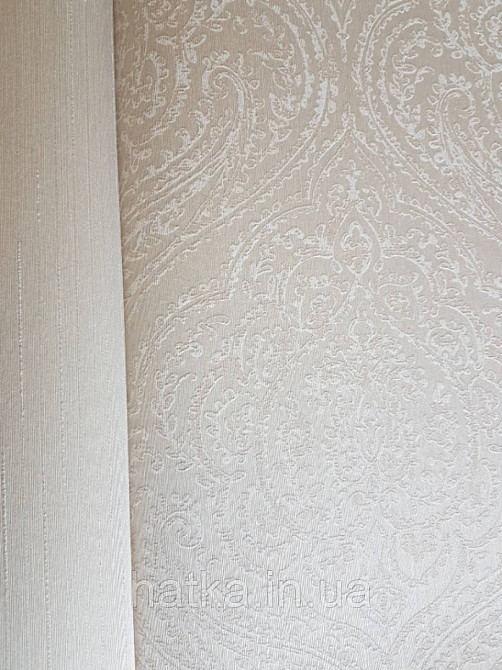 Текстильні шпалери на флізеліновій основі Cador Rasch Textil 086712 вензелі бежевий Київ - фото 3
